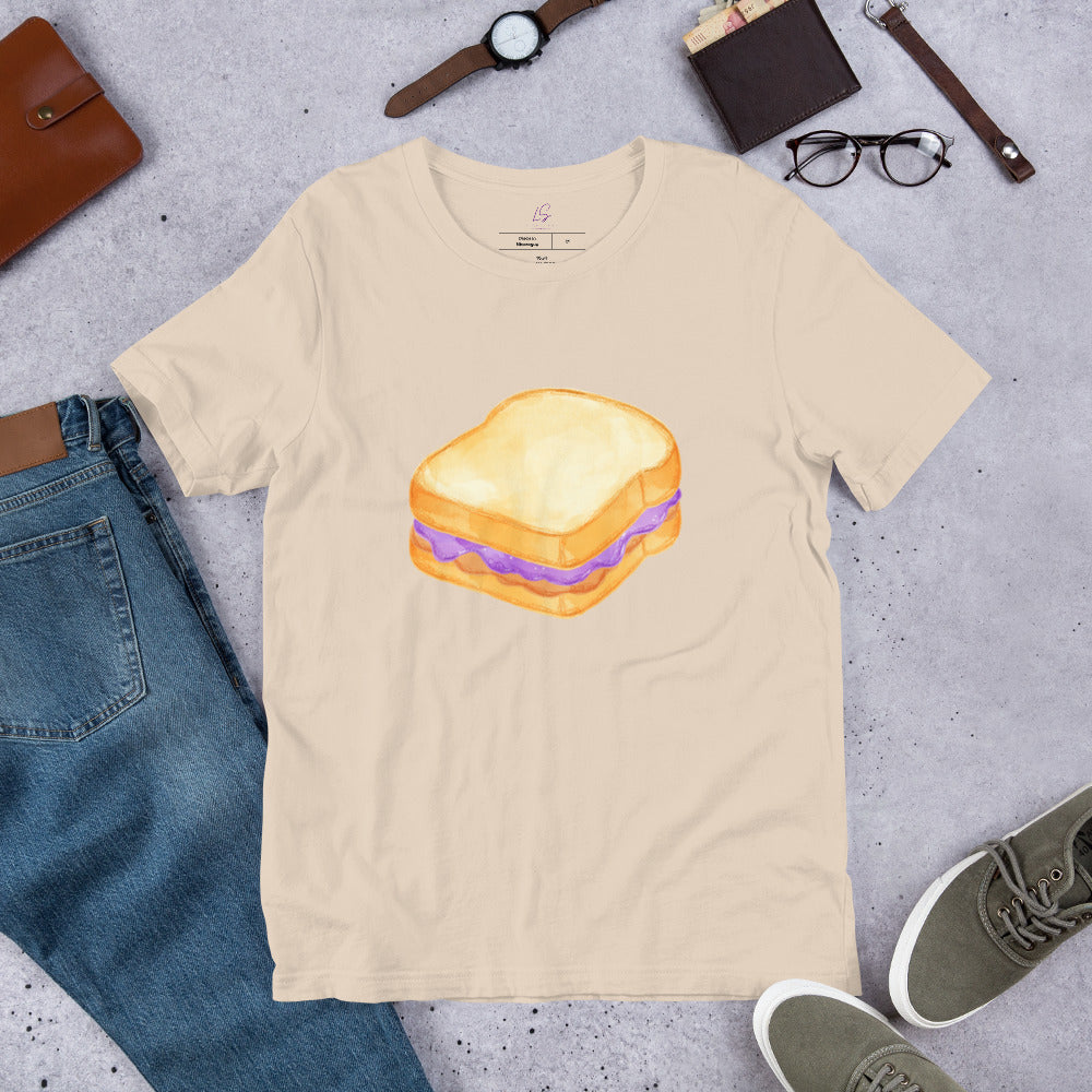 Unisex Tee: PB&J Sandwich (Grape Jam)