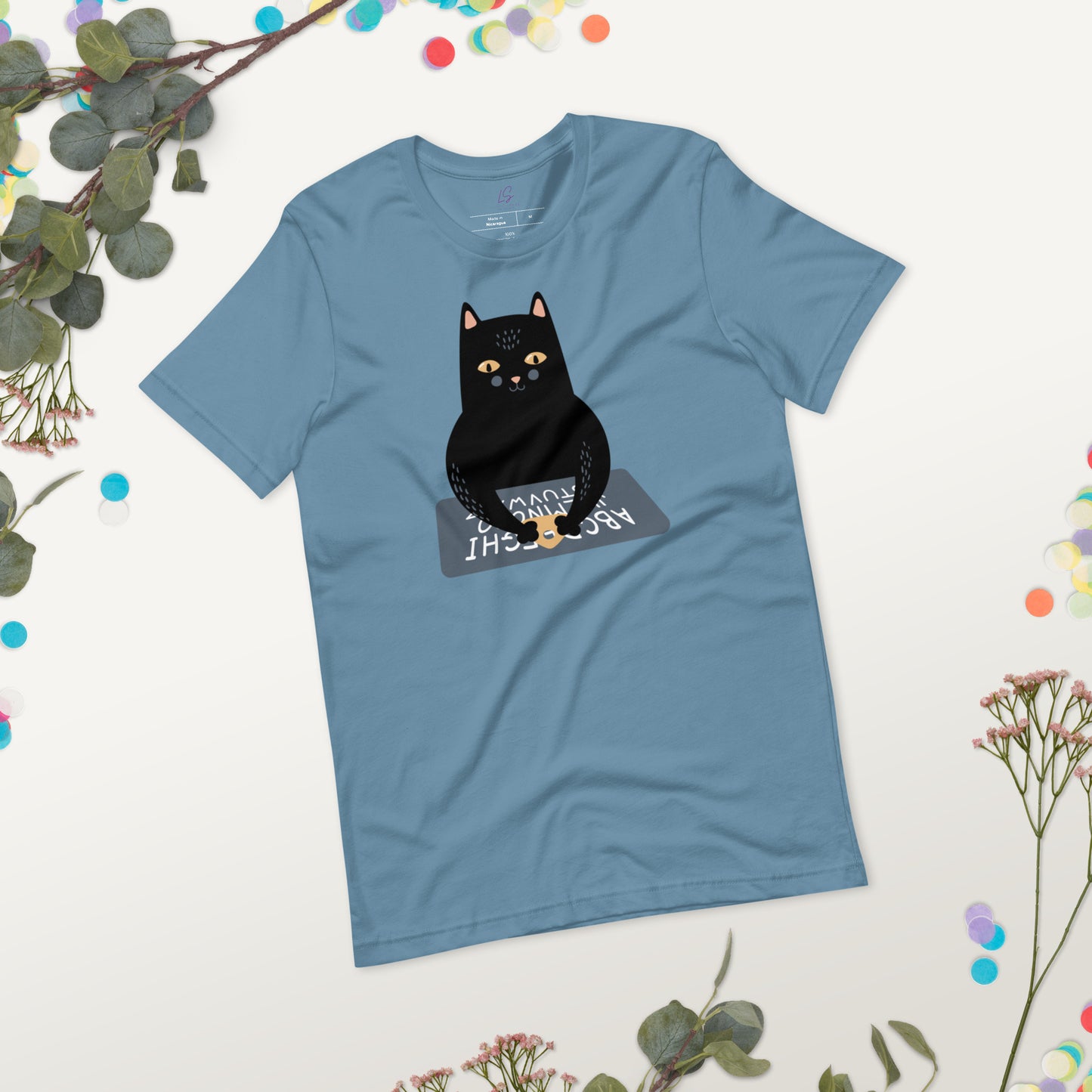Unisex Tee Bella + Canvas 3001: Cat with Spirit Board