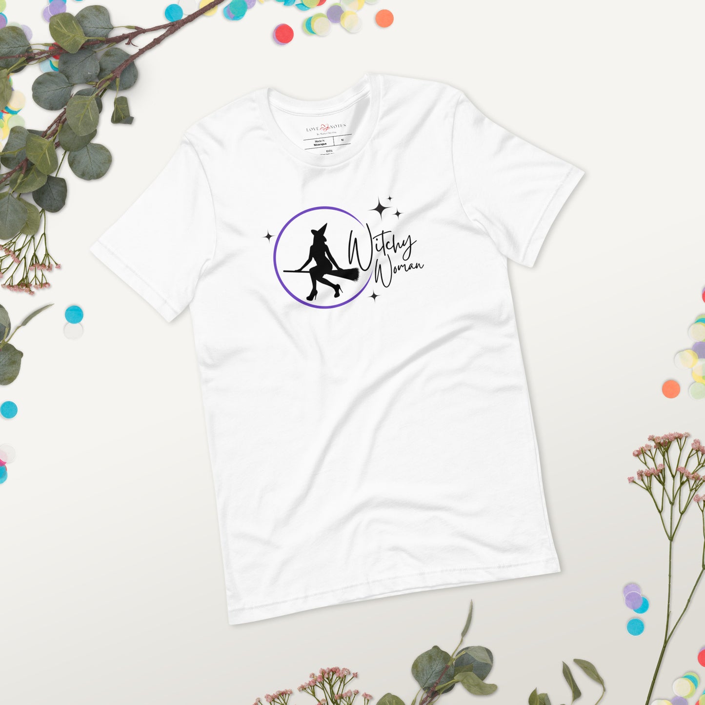 Unisex Tee: Witchy Woman (orange moon)