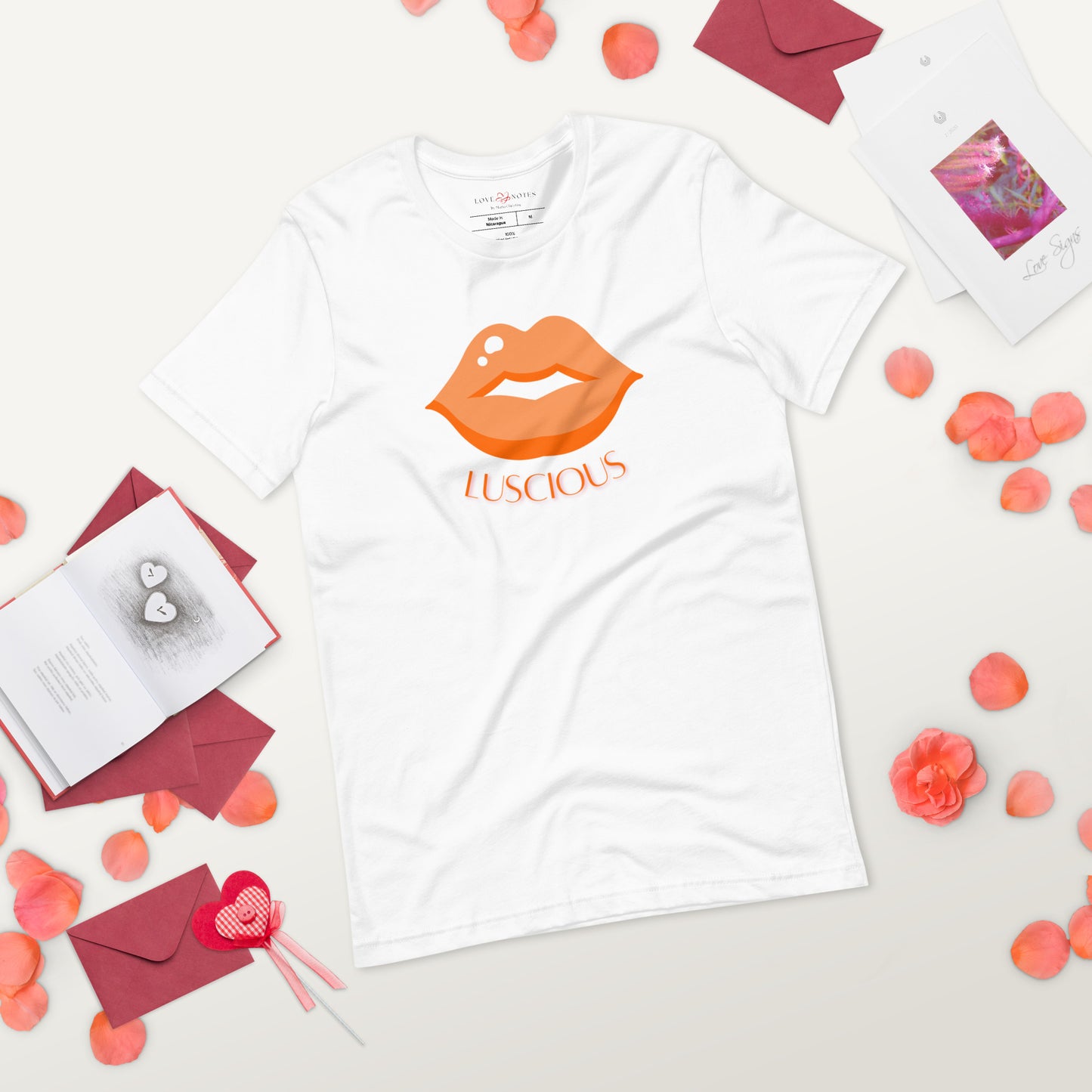 Unisex Tee: Luscious Lips (orange)