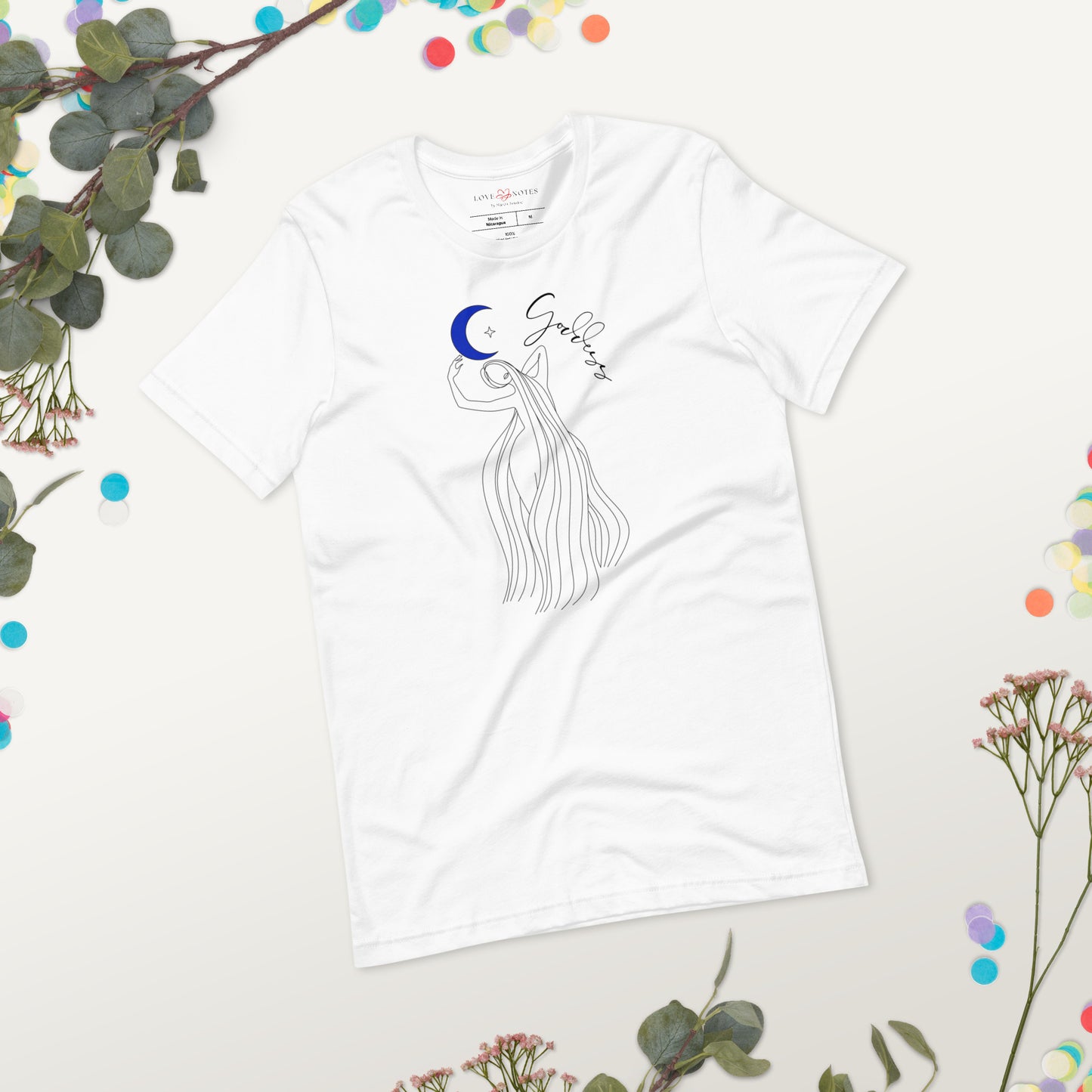 Unisex Tee: Standing Goddess (blue moon)