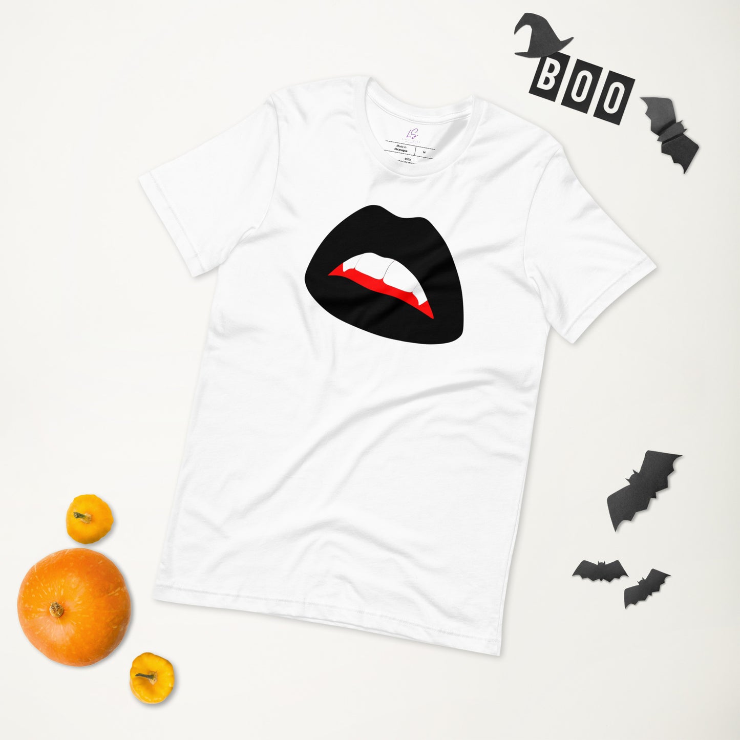 Unisex Tee: Black Vamp Lips