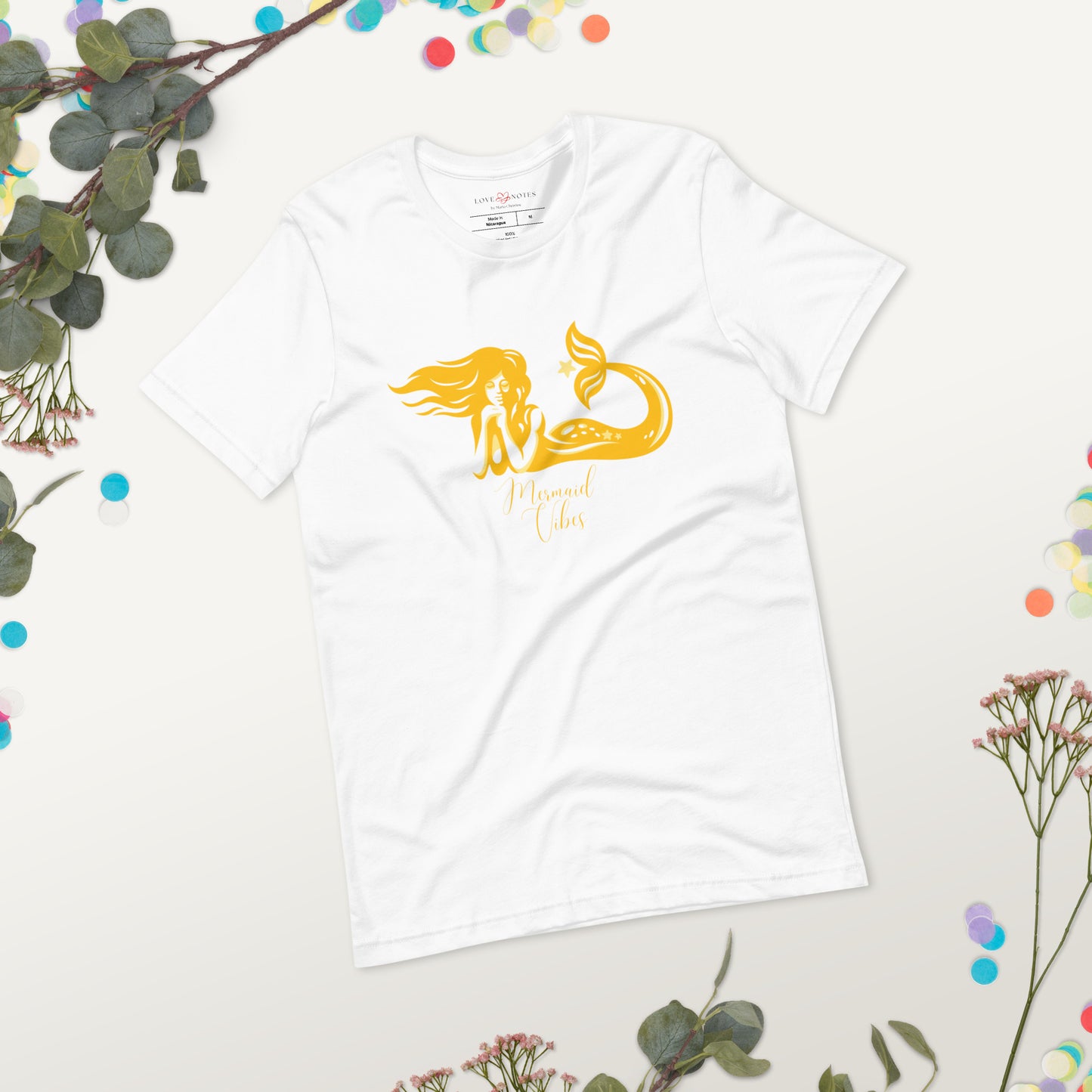 Unisex Tee: Mermaid Vibes (yellow)