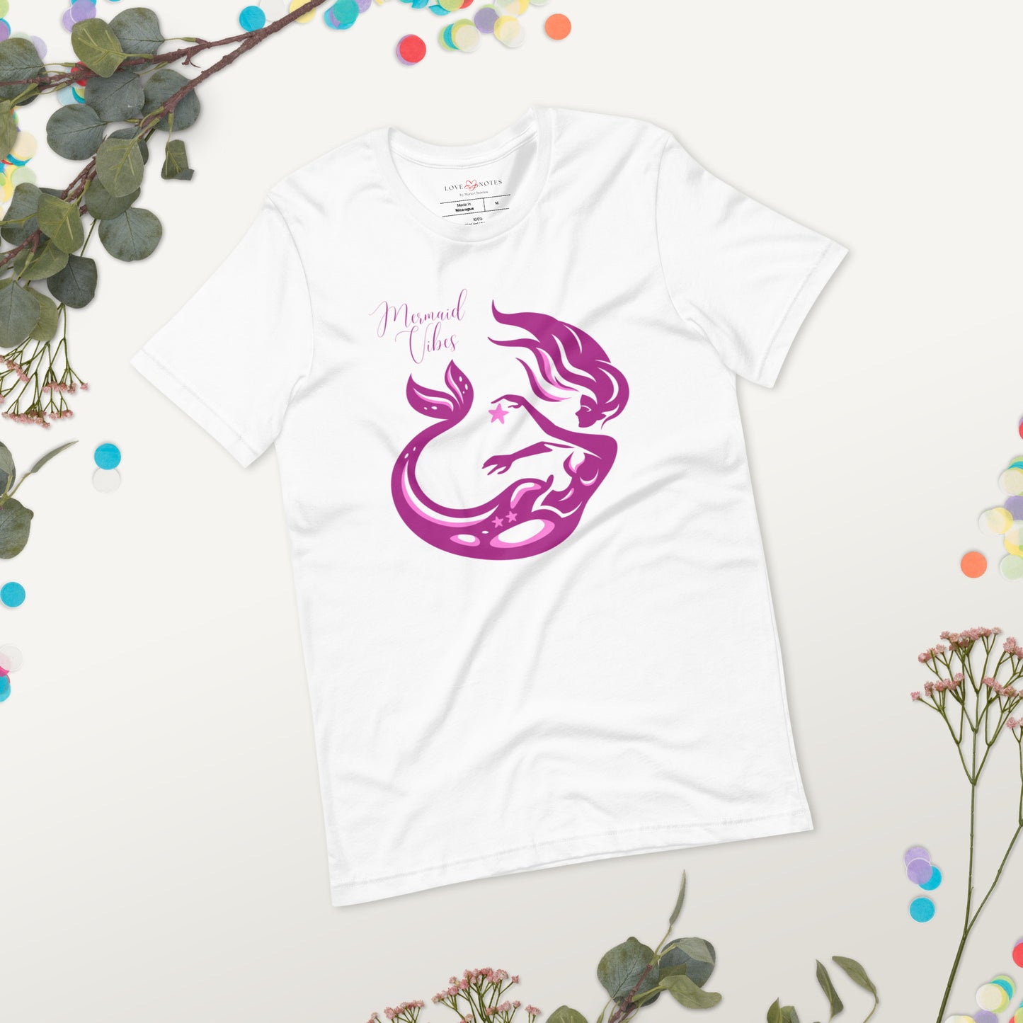 Unisex Tee: Mermaid Vibes (fuchsia)