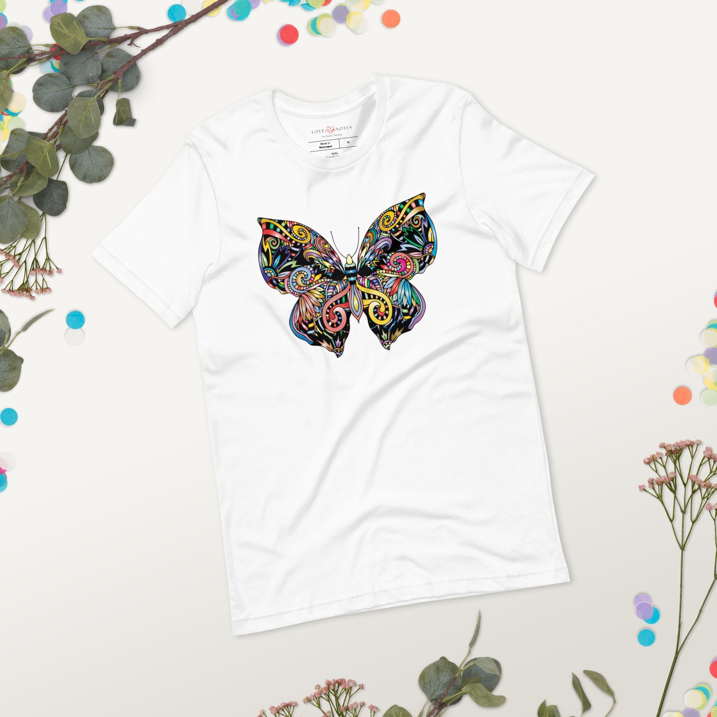 Unisex Tee: Colorful Butterfly