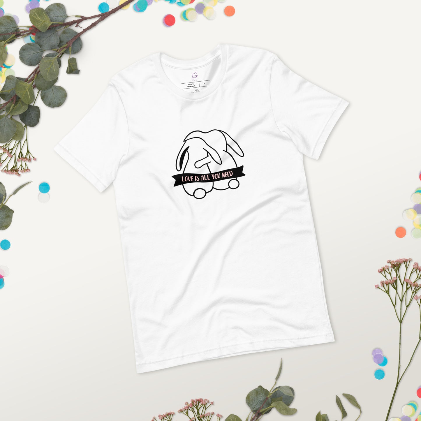 Unisex Tee: All You Need is Love Bunnies