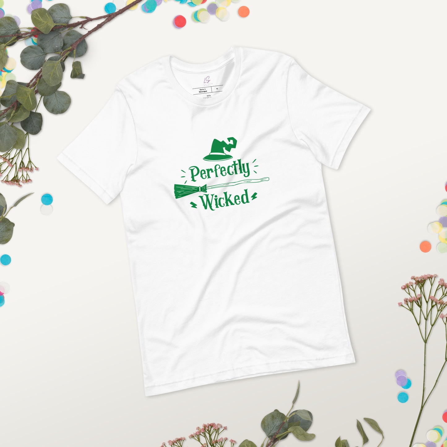 Unisex Tee Bella + Canvas 3001: Perfectly Wicked (broom/green)