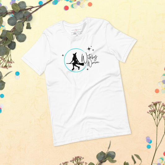 Unisex Tee: Witchy Woman (turquoise moon)