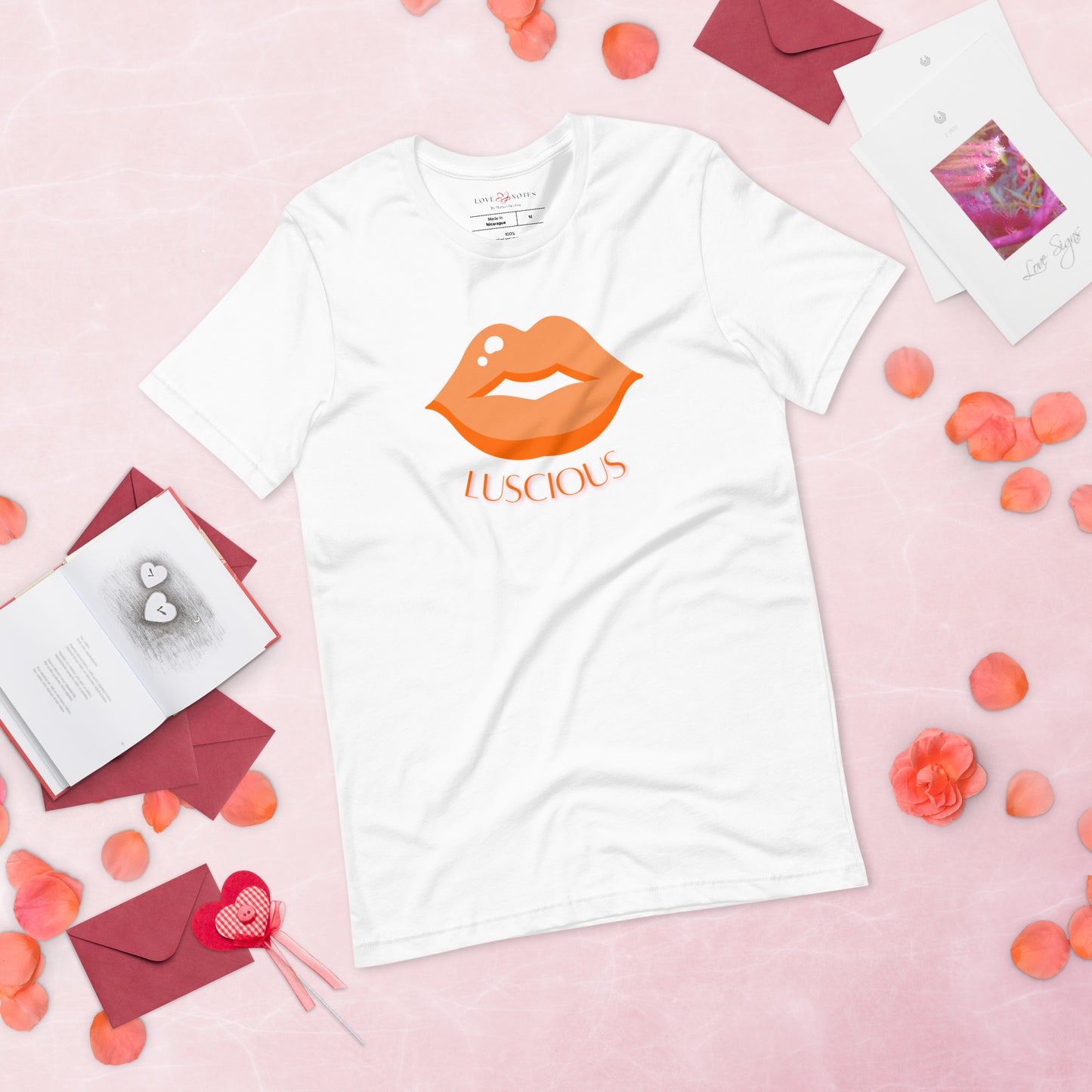 Unisex Tee: Luscious Lips (orange)