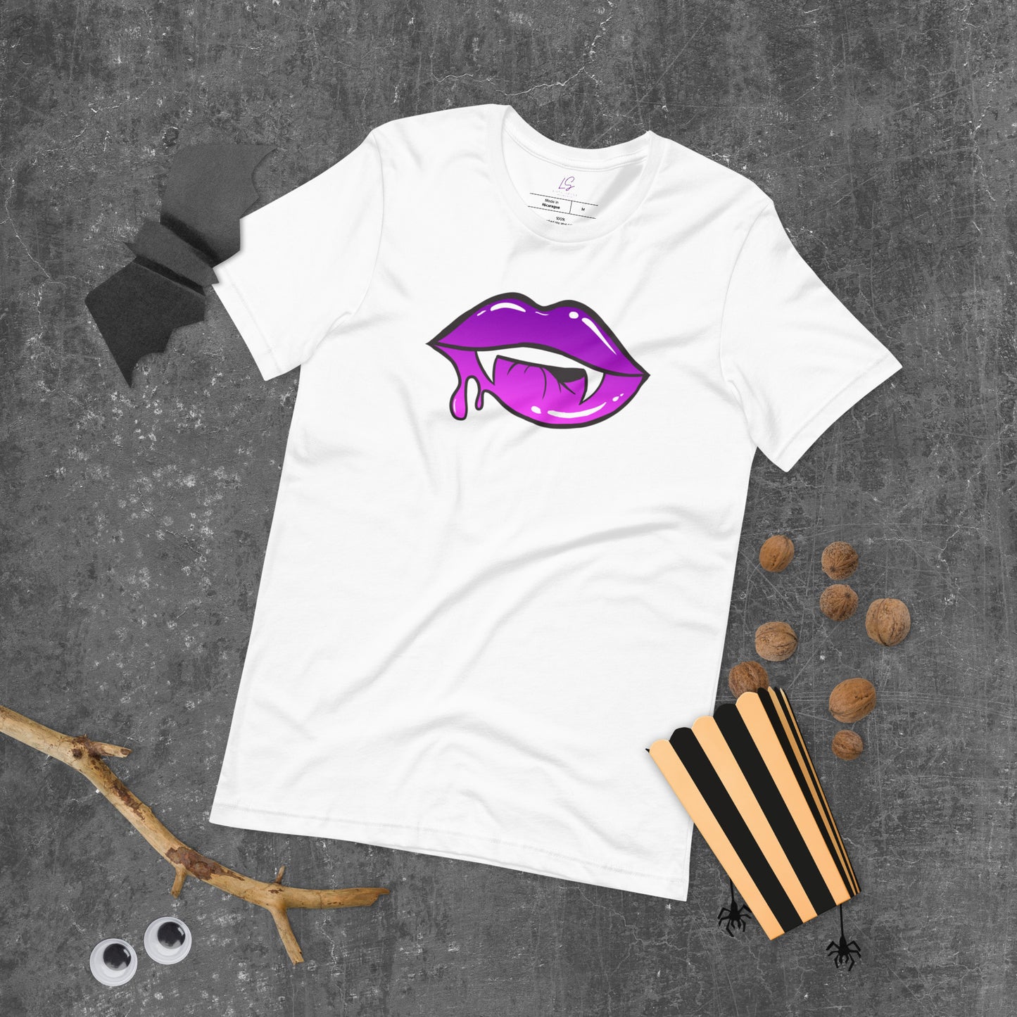 Unisex Tee: Purple Vamp Lips