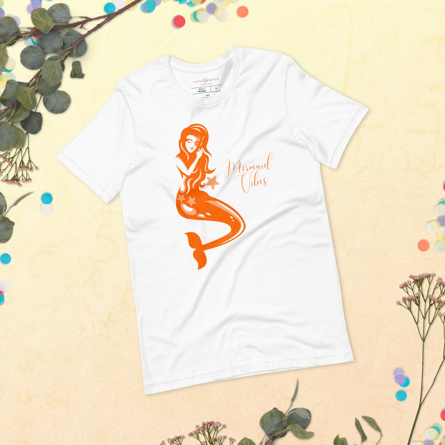 Unisex Tee: Mermaid Vibes (orange)