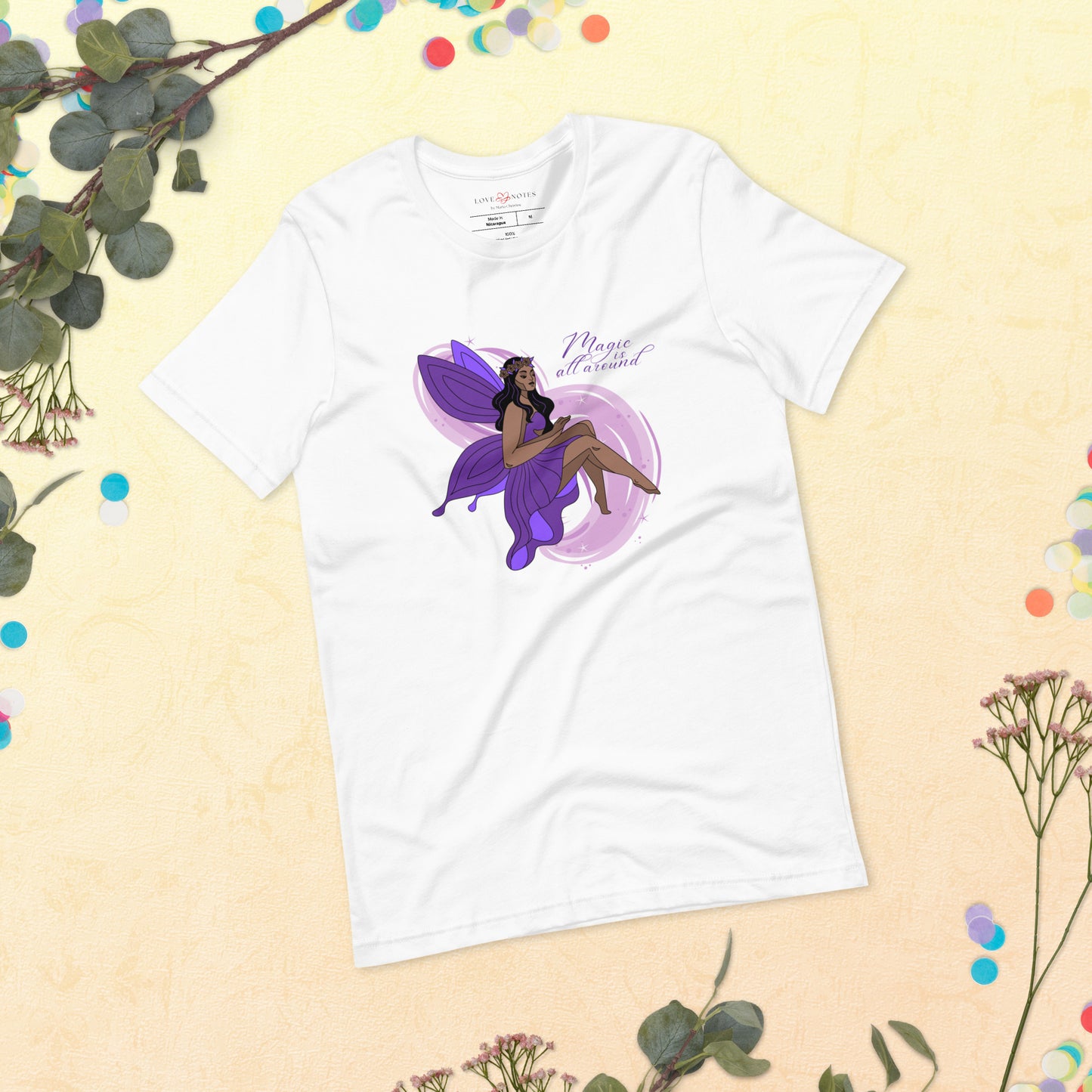 Unisex Tee: Purple Fairy | Magic is All Around
