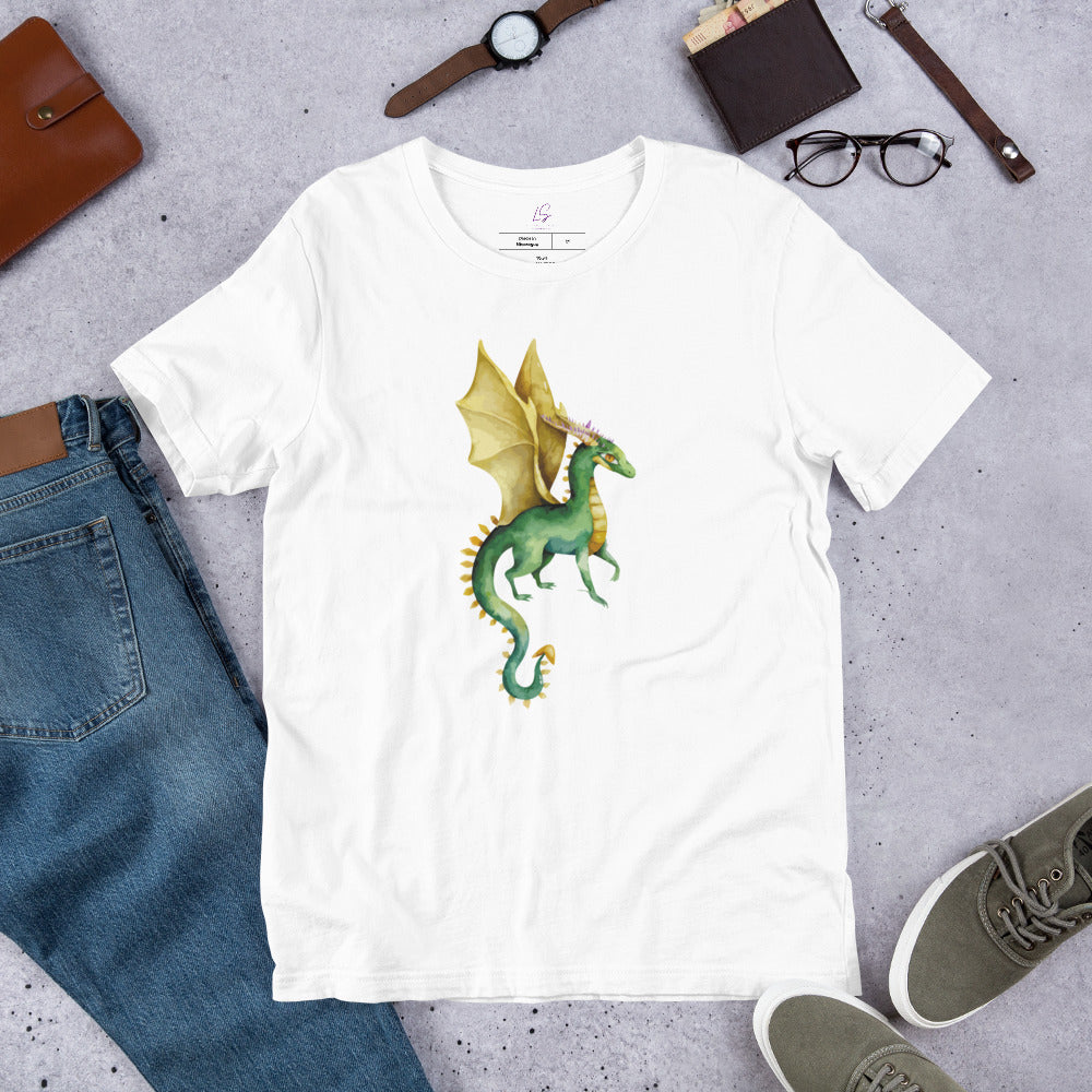 Unisex Tee: Watercolor Dragon I