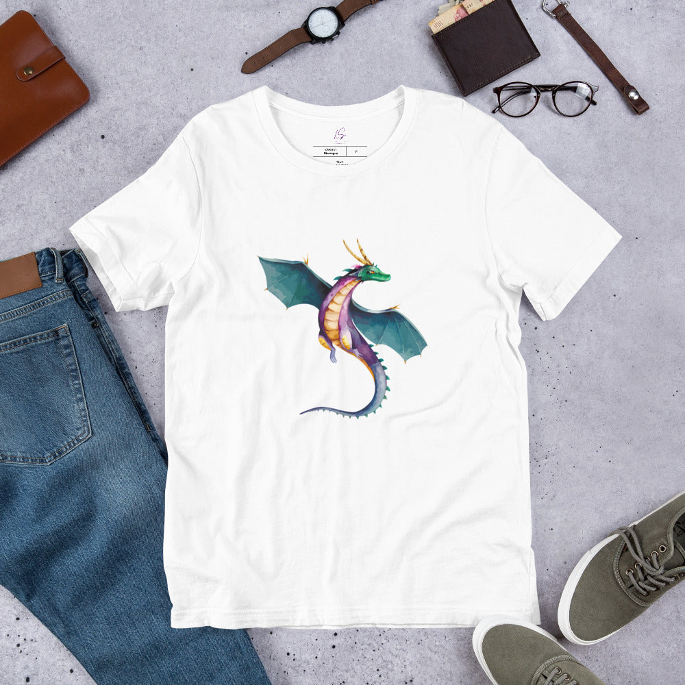 Unisex Tee: Watercolor Dragon IV