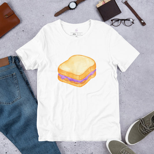 Unisex Tee: PB&J Sandwich (Grape Jam)