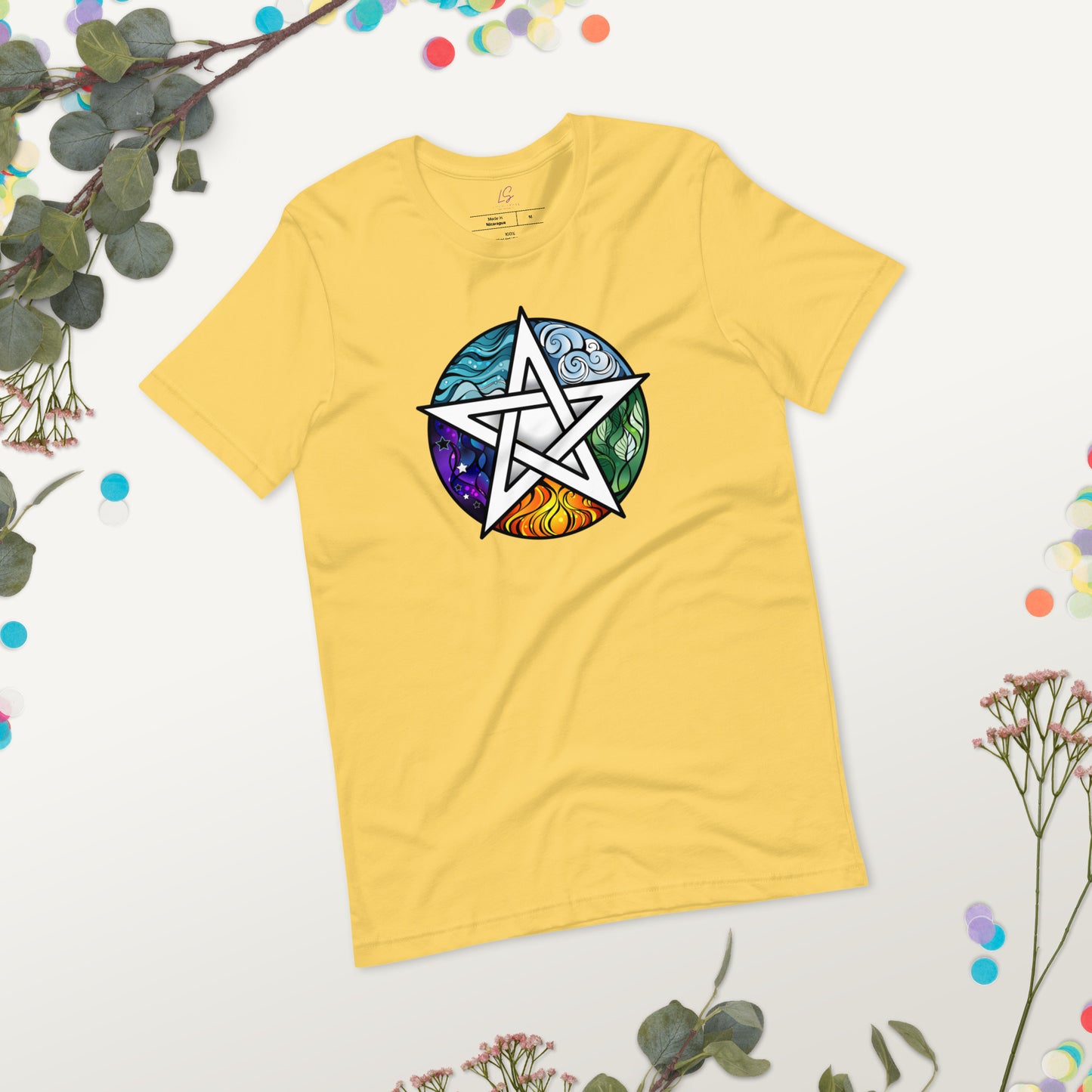 Unisex Tee Bella + Canvas 3001: Pentacle and Elements