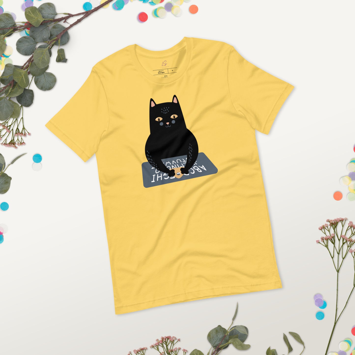 Unisex Tee Bella + Canvas 3001: Cat with Spirit Board