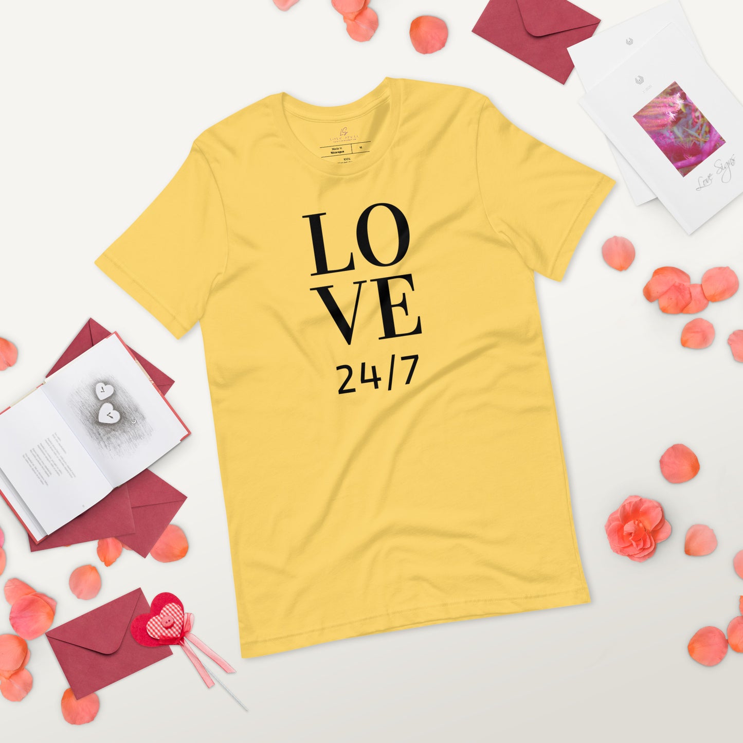 Unisex Tee Bella + Canvas 3001: Love 24/7 black text)