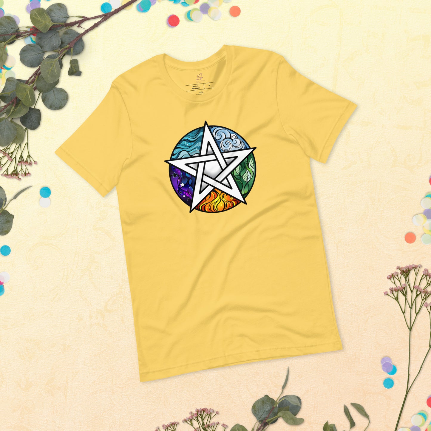 Unisex Tee Bella + Canvas 3001: Pentacle and Elements
