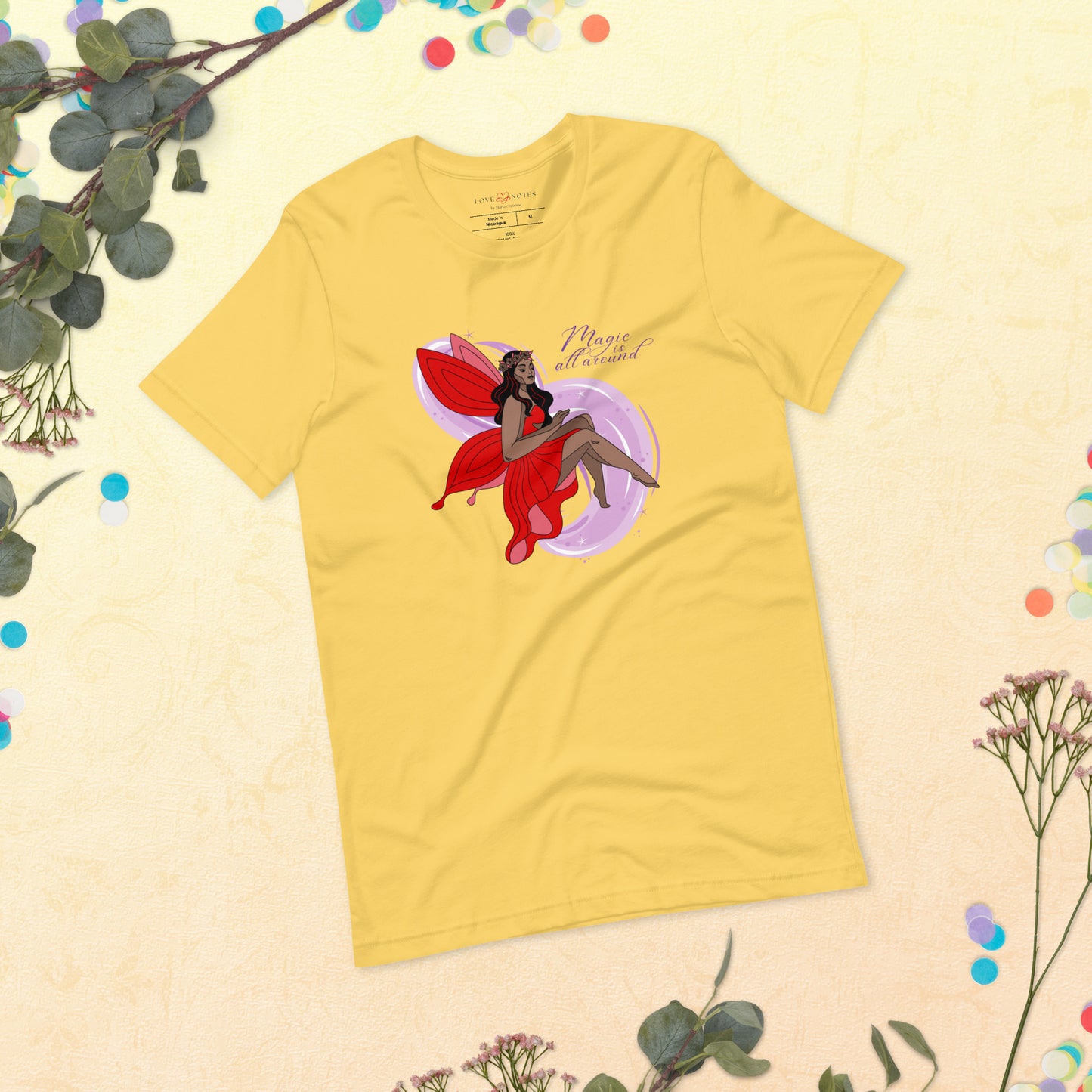 Unisex Tee: Red Fairy | Magic is All Around