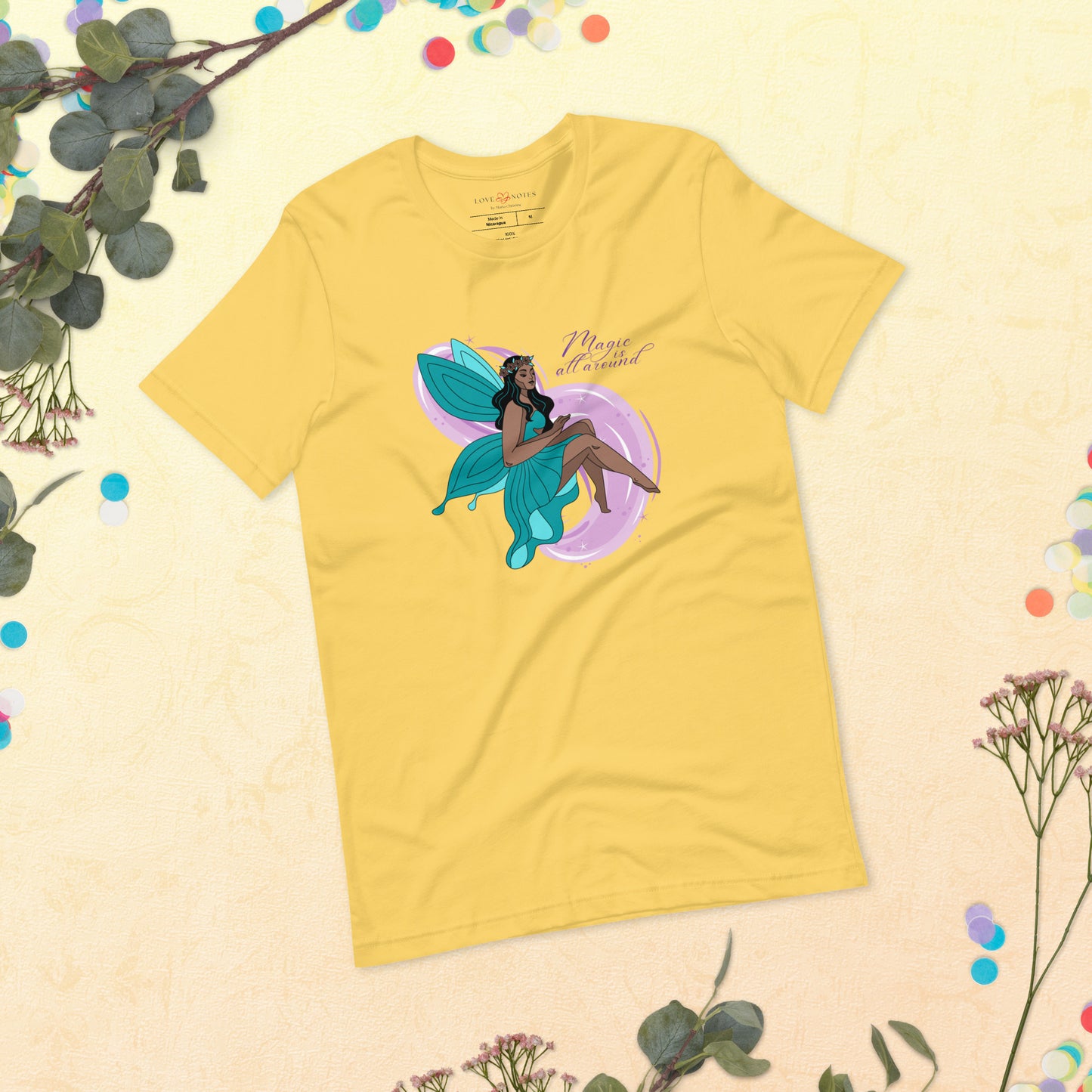 Unisex Tee: Teal Fairy | Magic is All Around