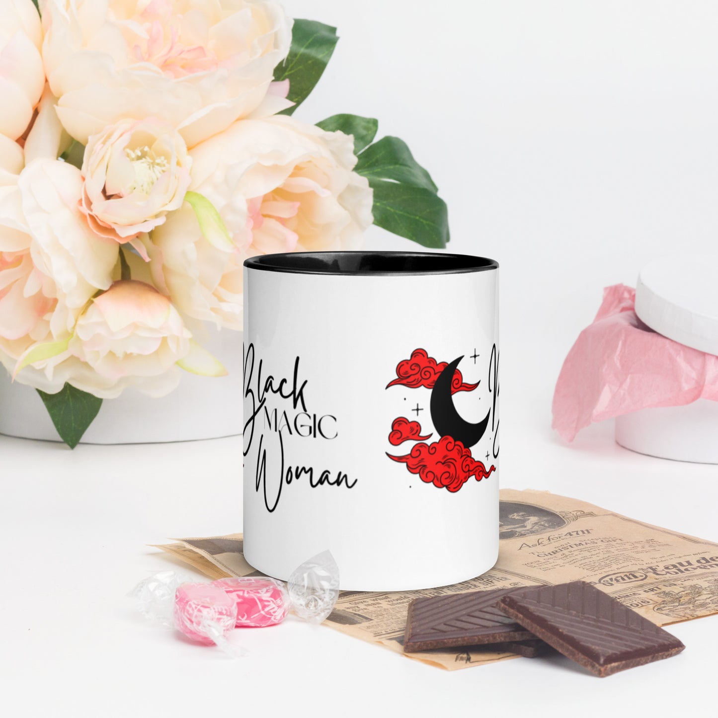 Mug: Black Magic Woman (red clouds)
