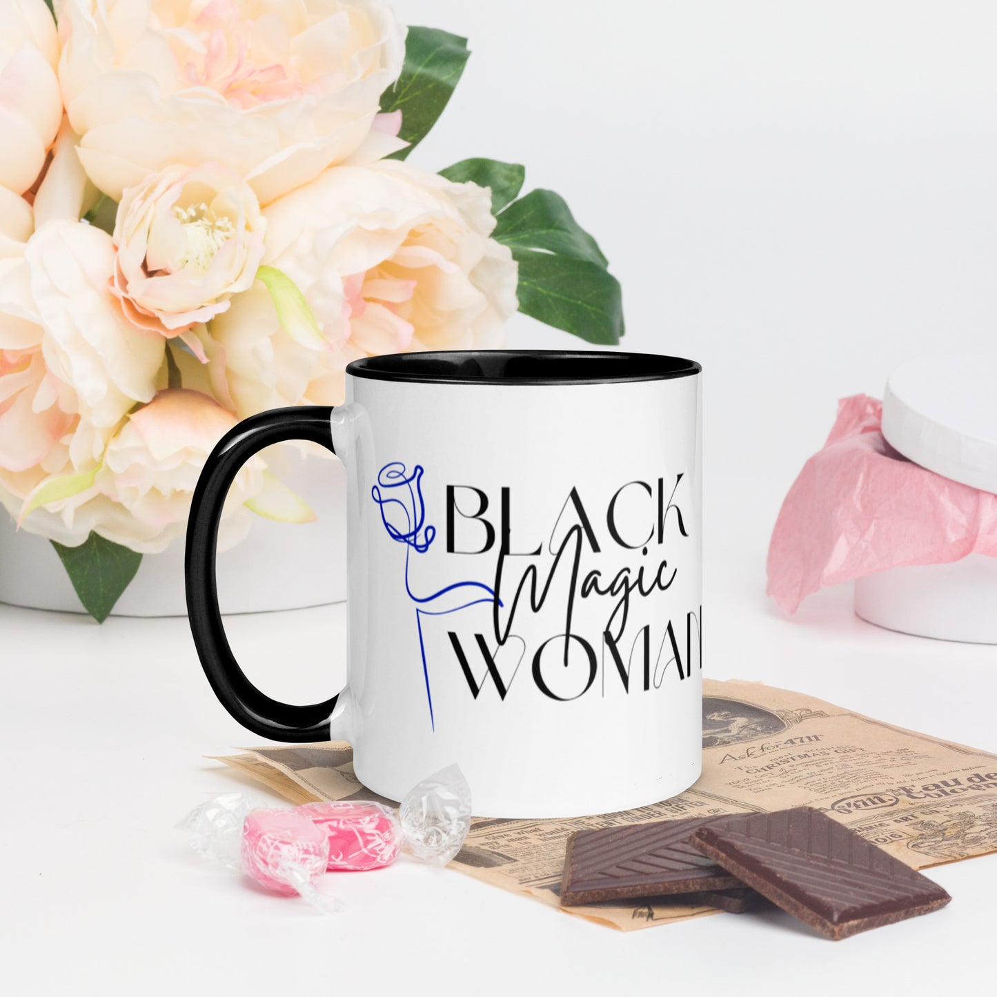 Mug: Black Magic Woman (blue rose)