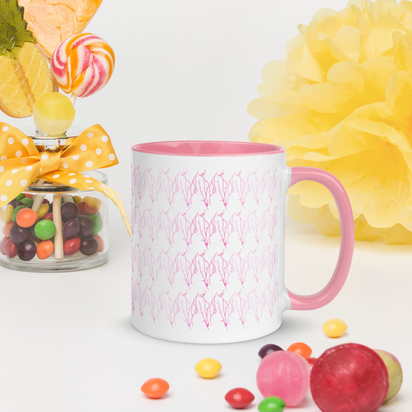 Mug: Full-Figure Silhouette (pinks)