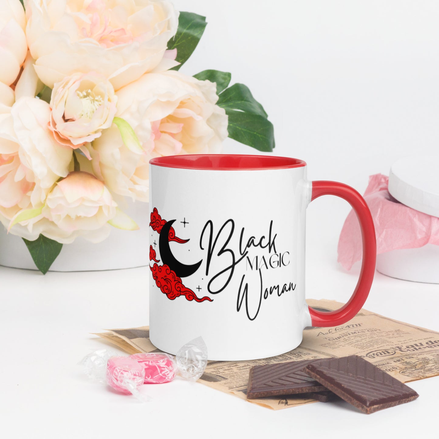 Mug: Black Magic Woman (red clouds)