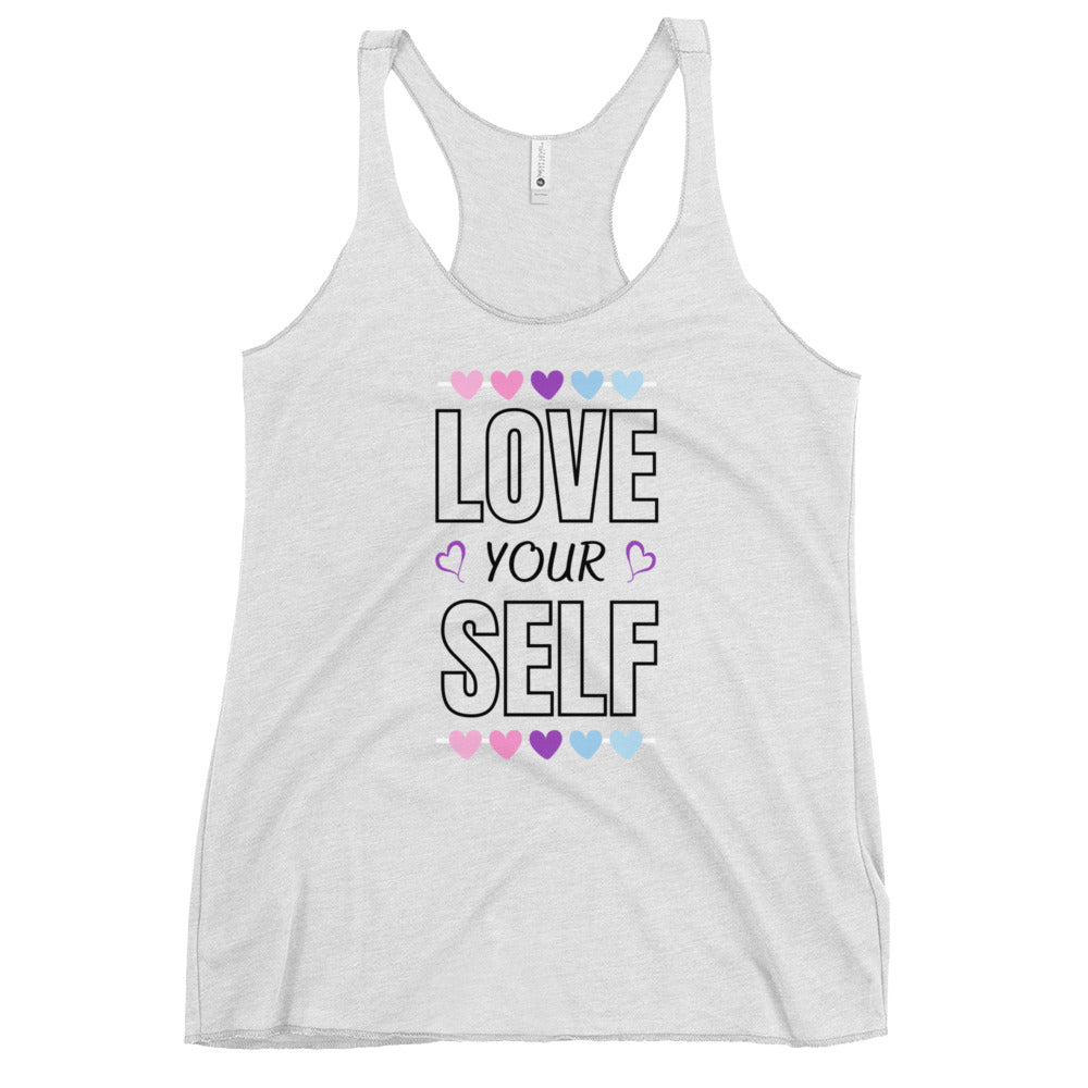 Women's Racerback Tank Top: Love Yourself