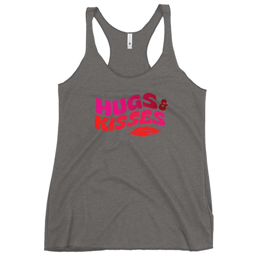 Women's Racerback Tank Top: Hugs & Kisses (reds)
