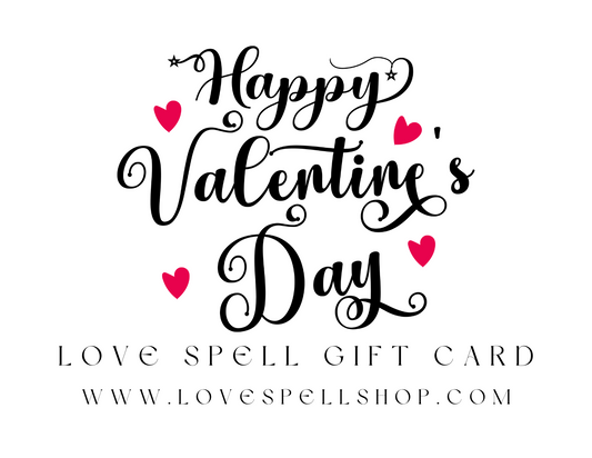 Love Spell Digital Gift Card (Happy Valentine's Day Black Script)