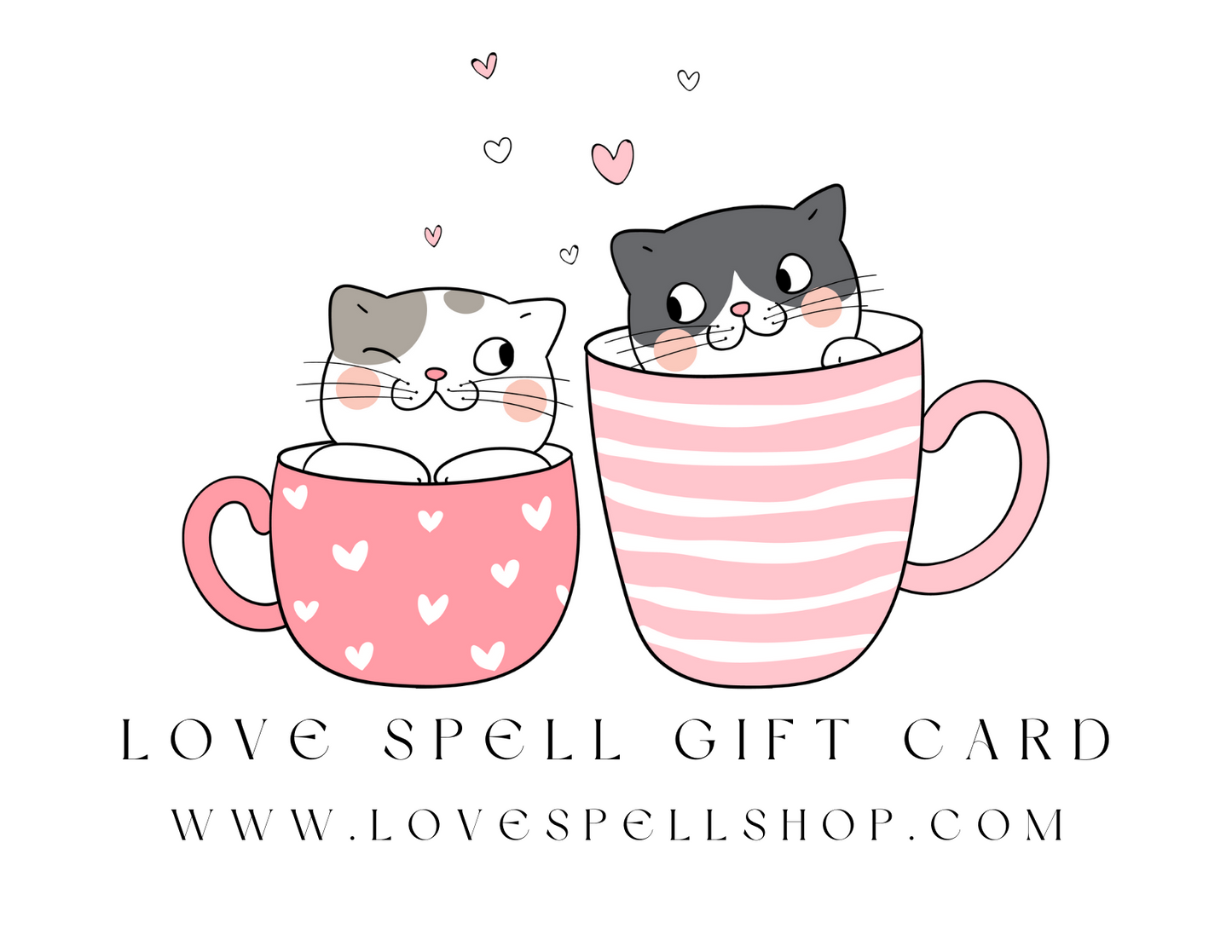 Love Spell Digital Gift Card (Cats in Tea Cups)