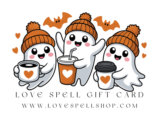 Love Spell Digital Gift Card (Halloween Ghosts & Coffee)