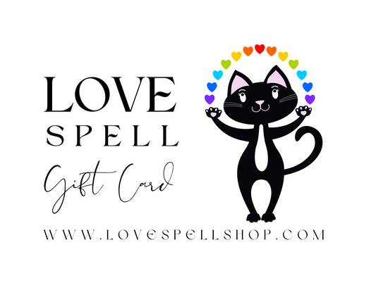 Love Spell Digital Gift Card (Cat with Rainbow Hearts)