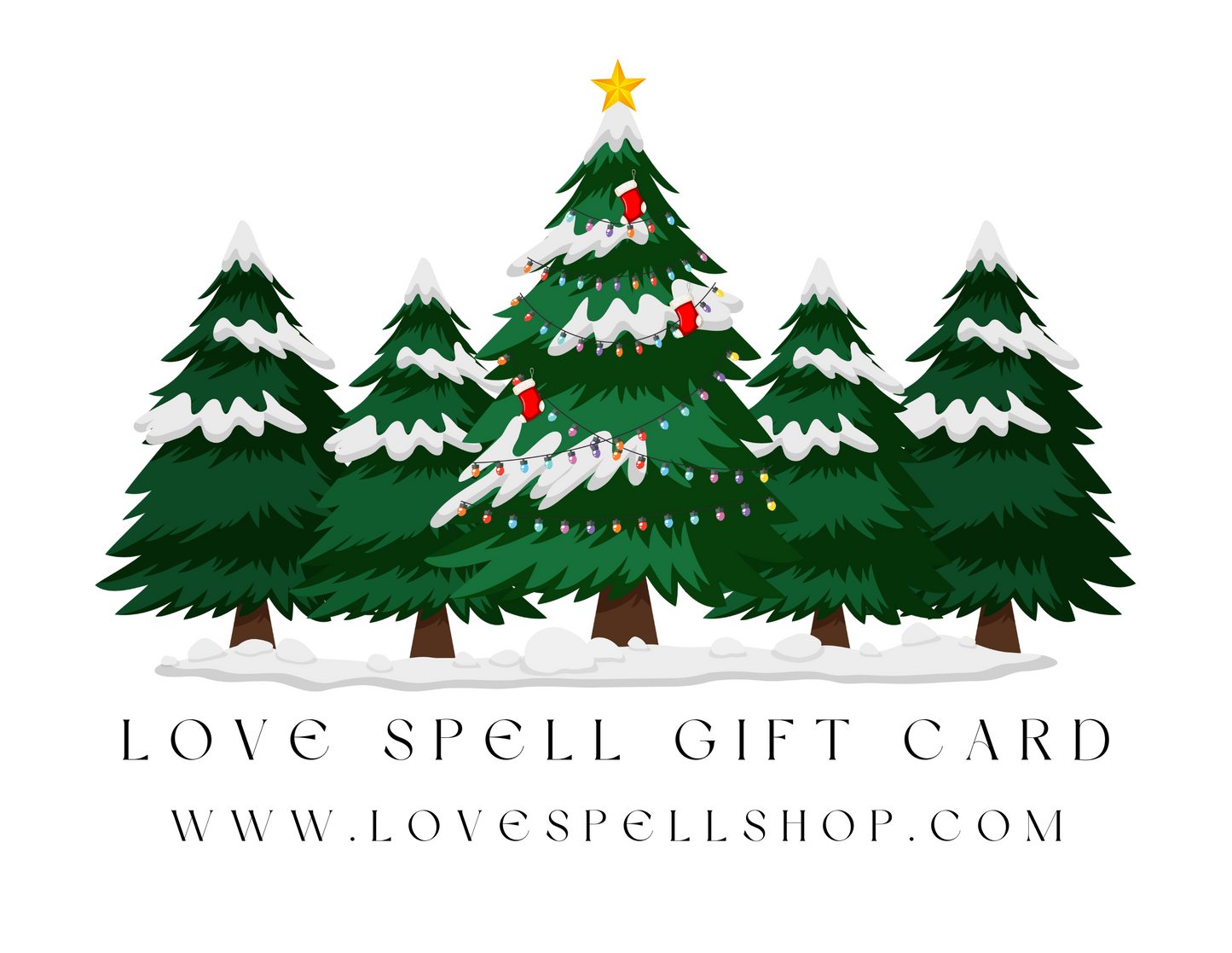 Love Spell Digital Gift Card (Christmas Trees)