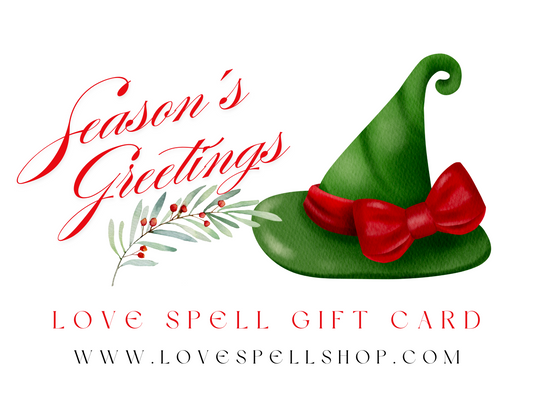 Love Spell Digital Gift Card (Season's Greetings Witch Hat)