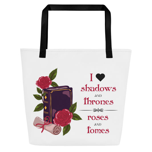 Shadows • Thrones • Roses • Tomes Romantasy Tote Bag