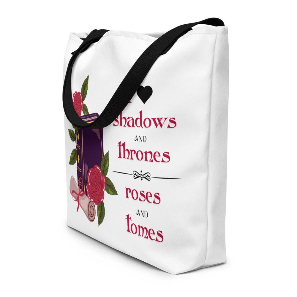 Shadows • Thrones • Roses • Tomes Romantasy Tote Bag