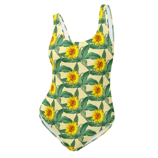 One-Piece Swimsuit: Sunflowers