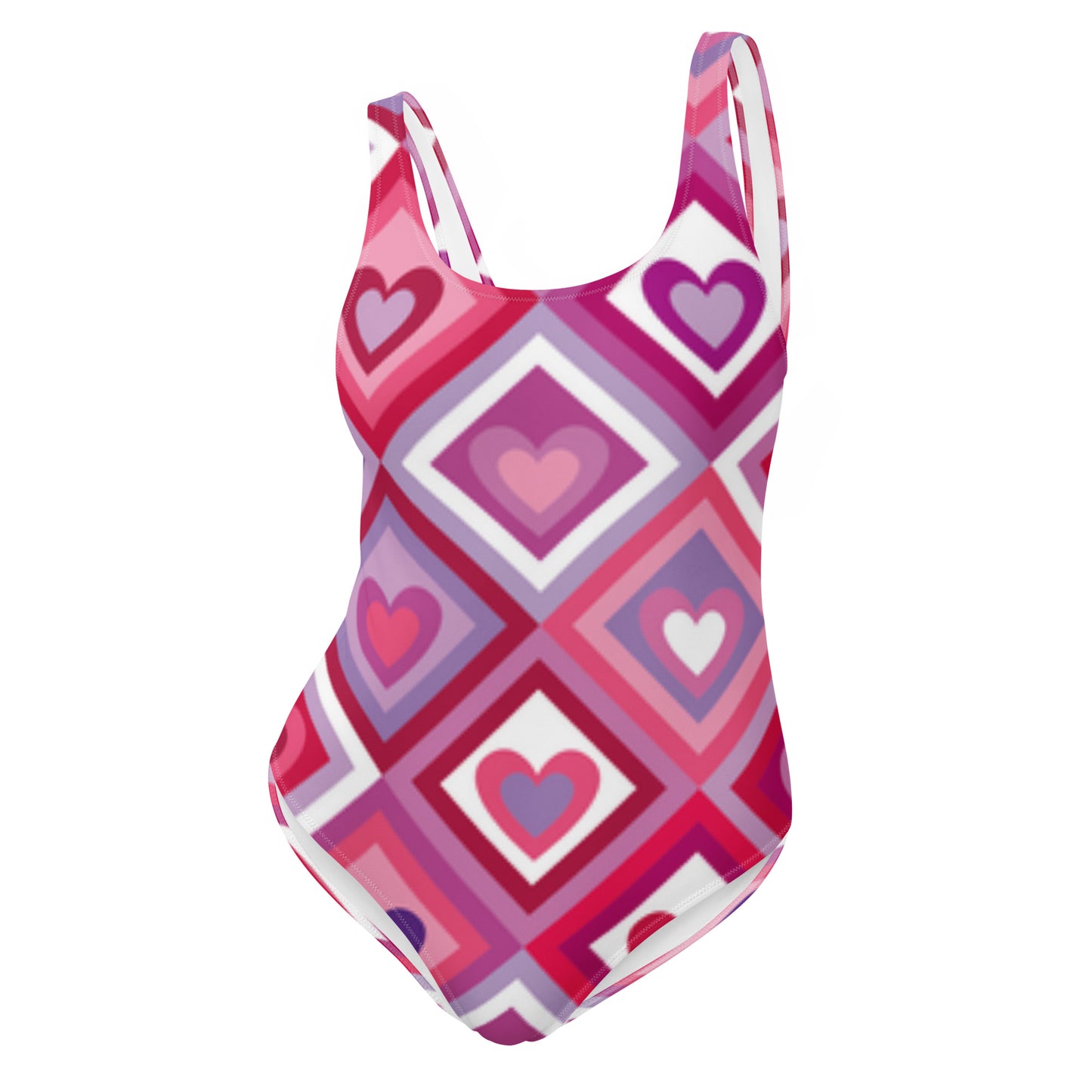 One-Piece Swimsuit: Loving Hearts