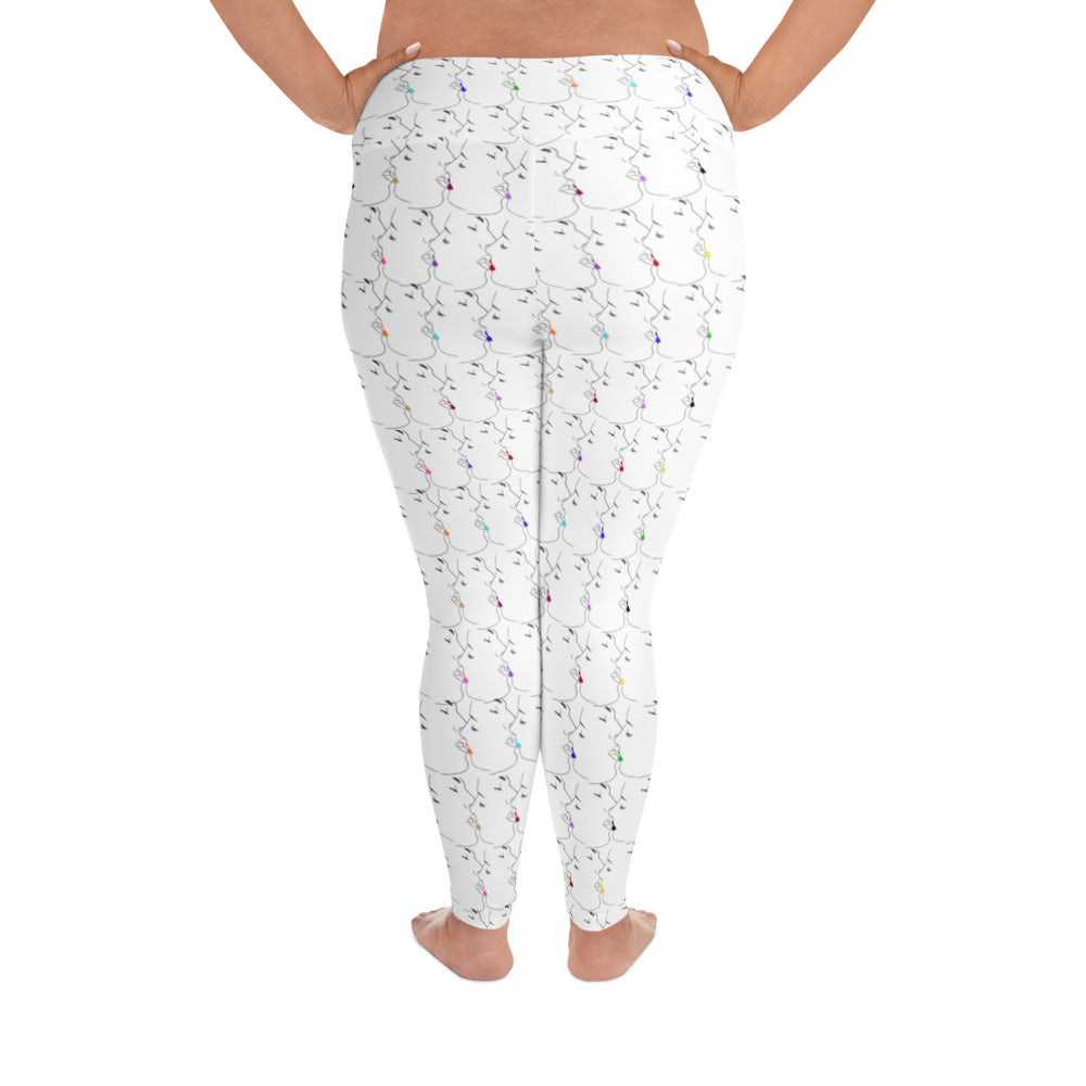 Tender Kisses Curvy Fit Print Leggings