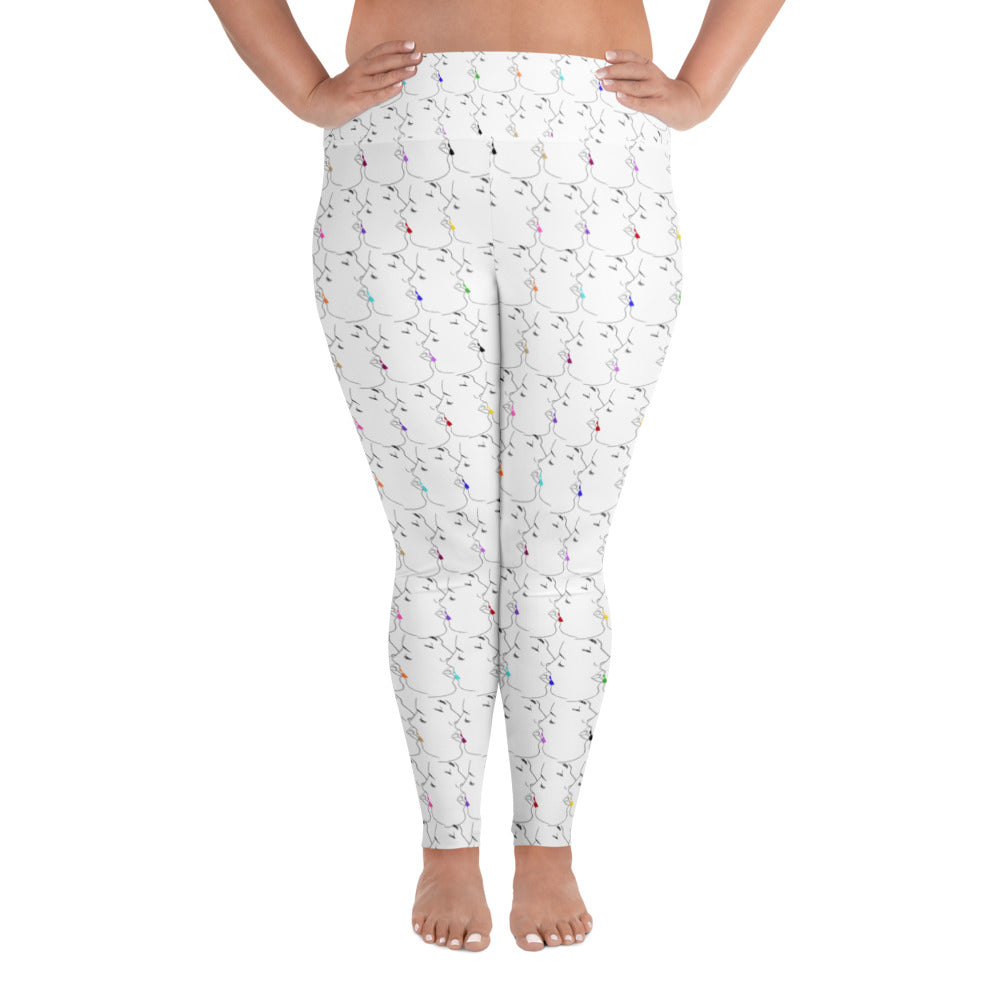 Tender Kisses Curvy Fit Print Leggings