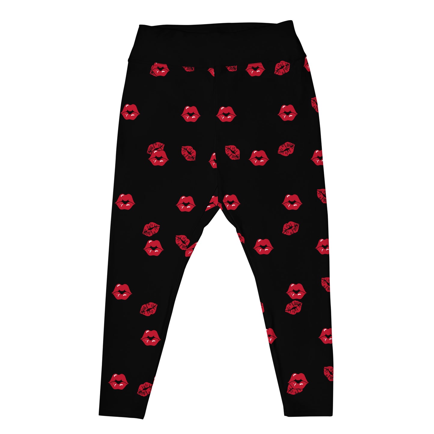 Lipstick Kisses Curvy Fit Print Leggings