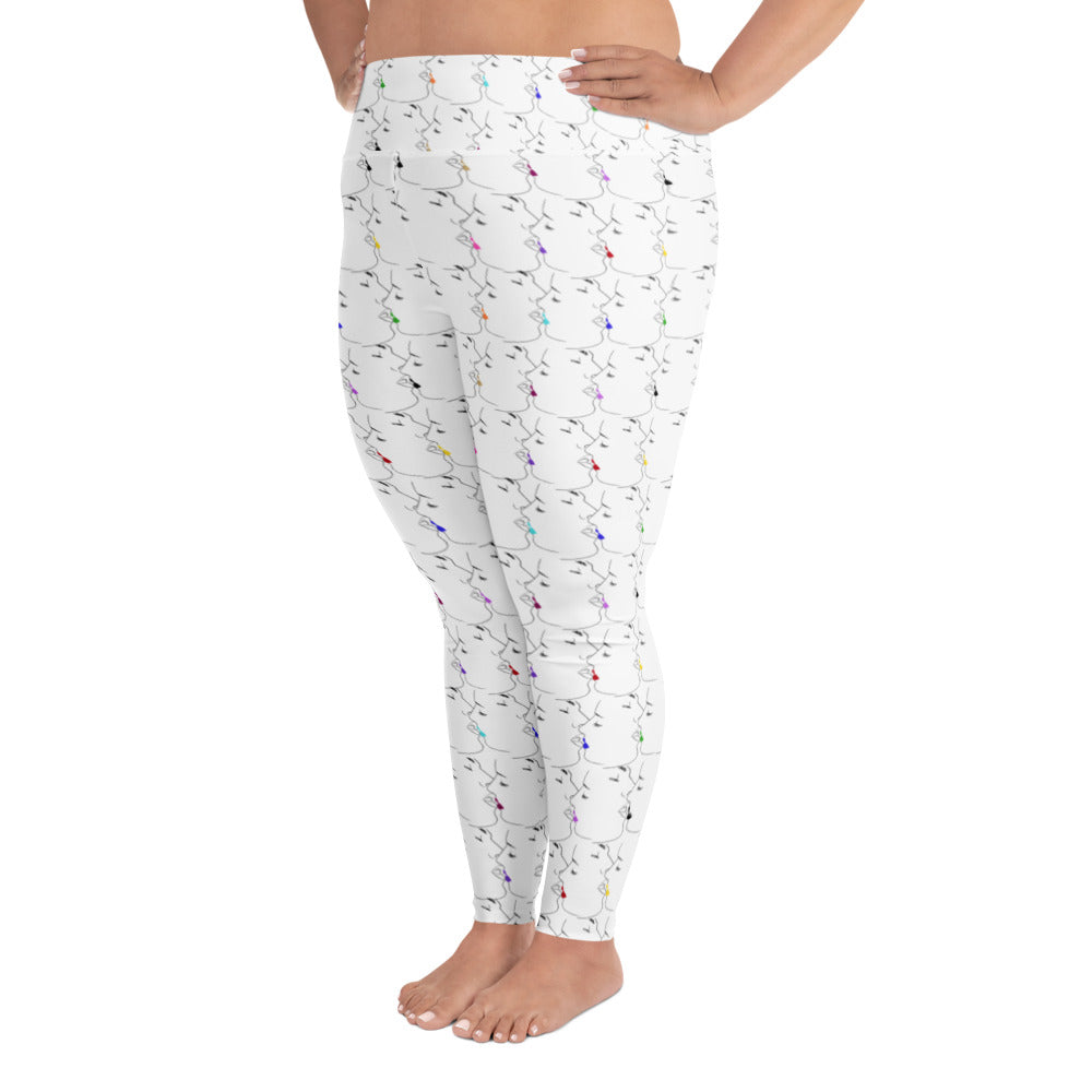 Tender Kisses Curvy Fit Print Leggings