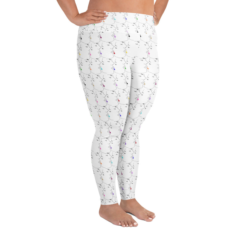 Tender Kisses Curvy Fit Print Leggings