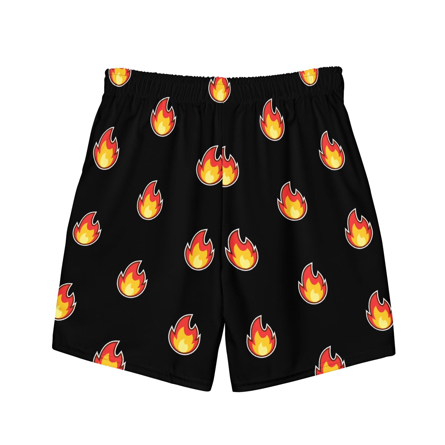 All-Over Print Recycled Swim Shorts: Flames