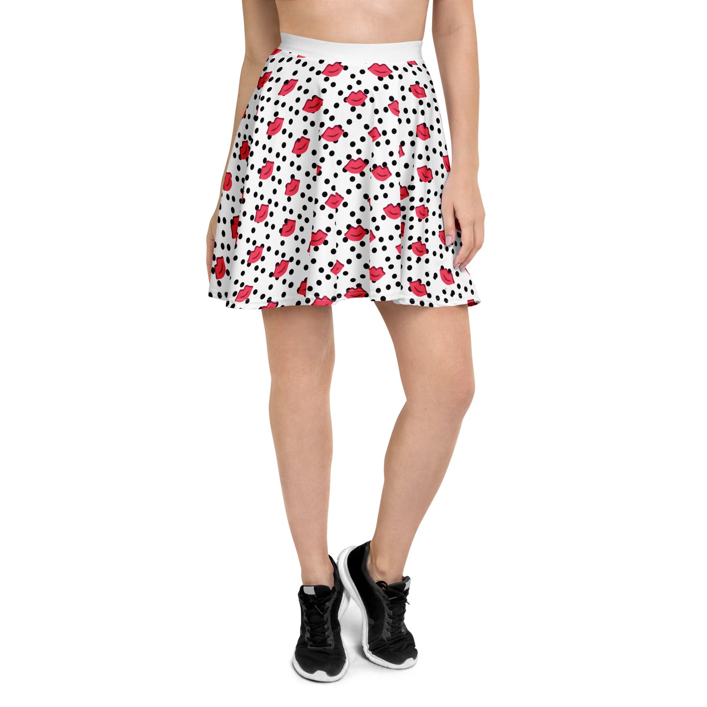 Polka Dot Kisses Skater Skirt