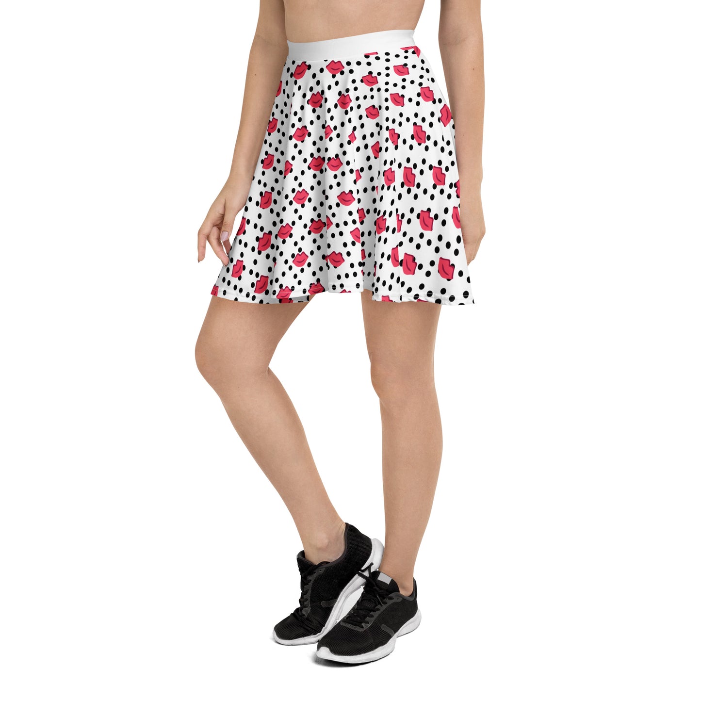 Polka Dot Kisses Skater Skirt