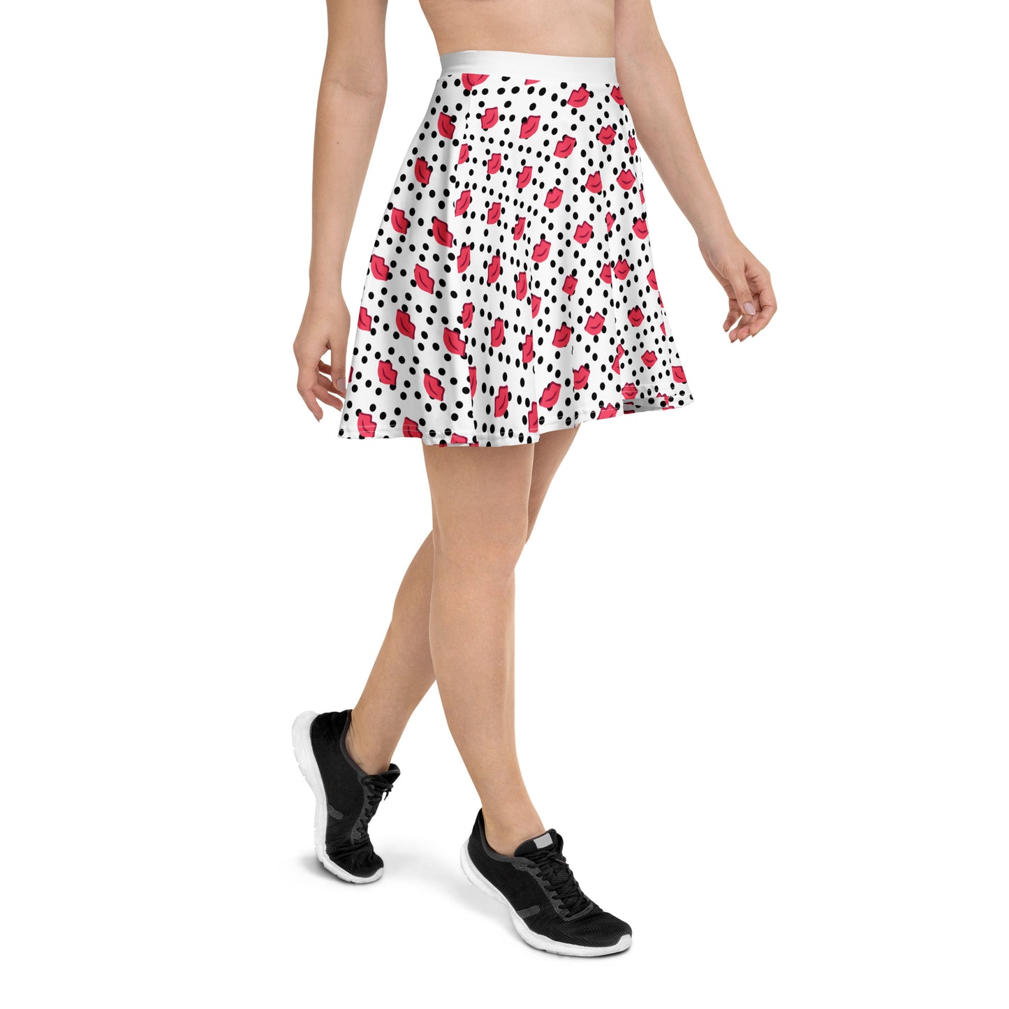 Polka Dot Kisses Skater Skirt